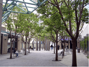 Biddy Mason Park in Downtown L.A., California