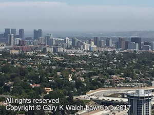 View from the Getty museum of West Los Angeles