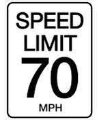 When posted, 70 mph is the maximum speed limit in California